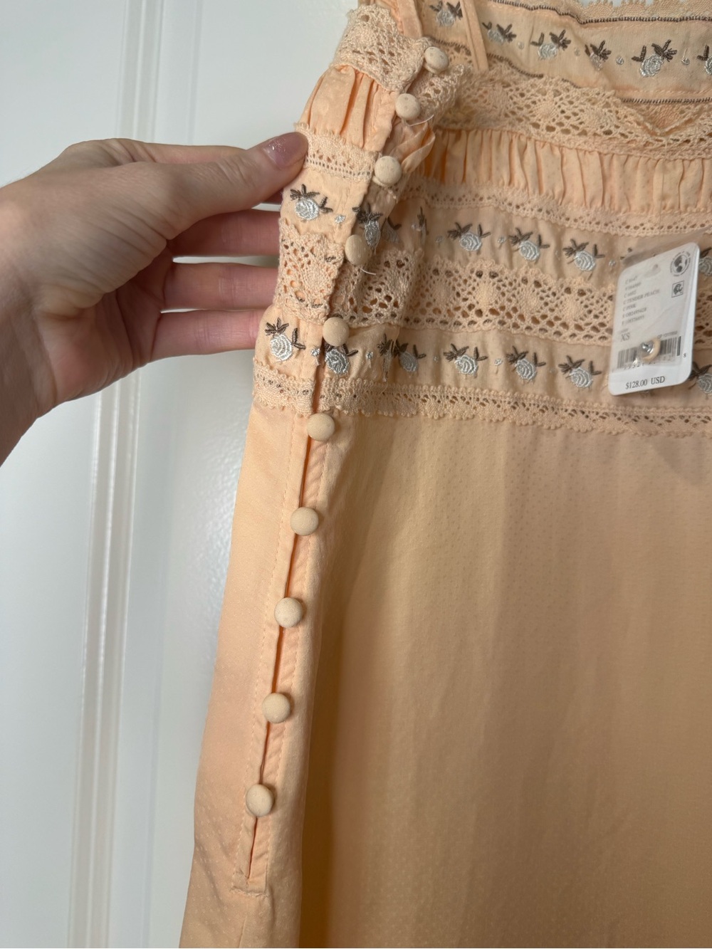 NWT Ever After Midi Slip Dress in Tender Peach - Picture 11 of 14